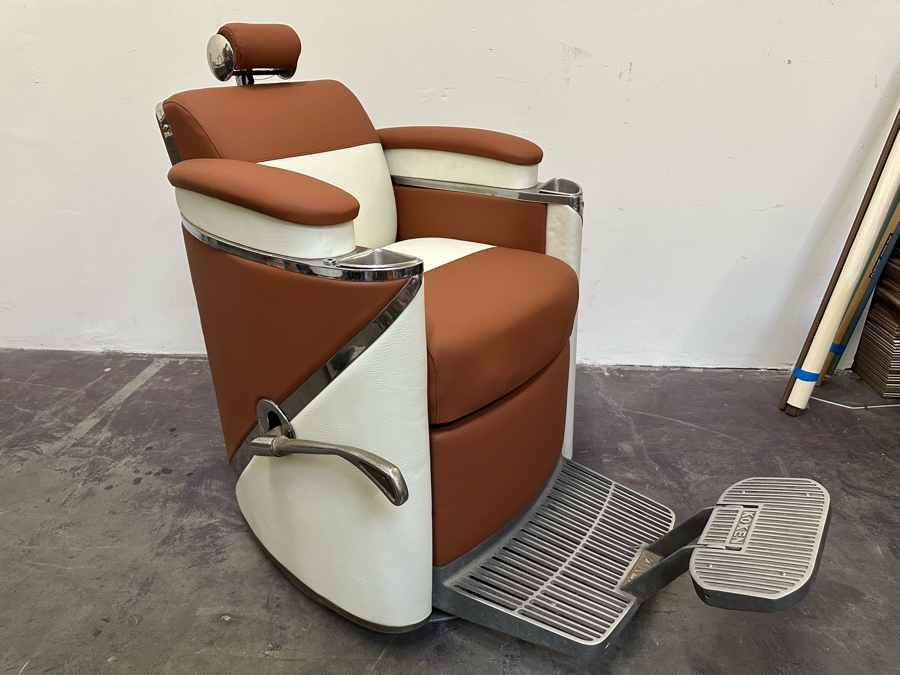 Koken 1950's Restored Presidential Barber Chair 30W X 48D X 43H Estimate $4,000 [Photo 22]