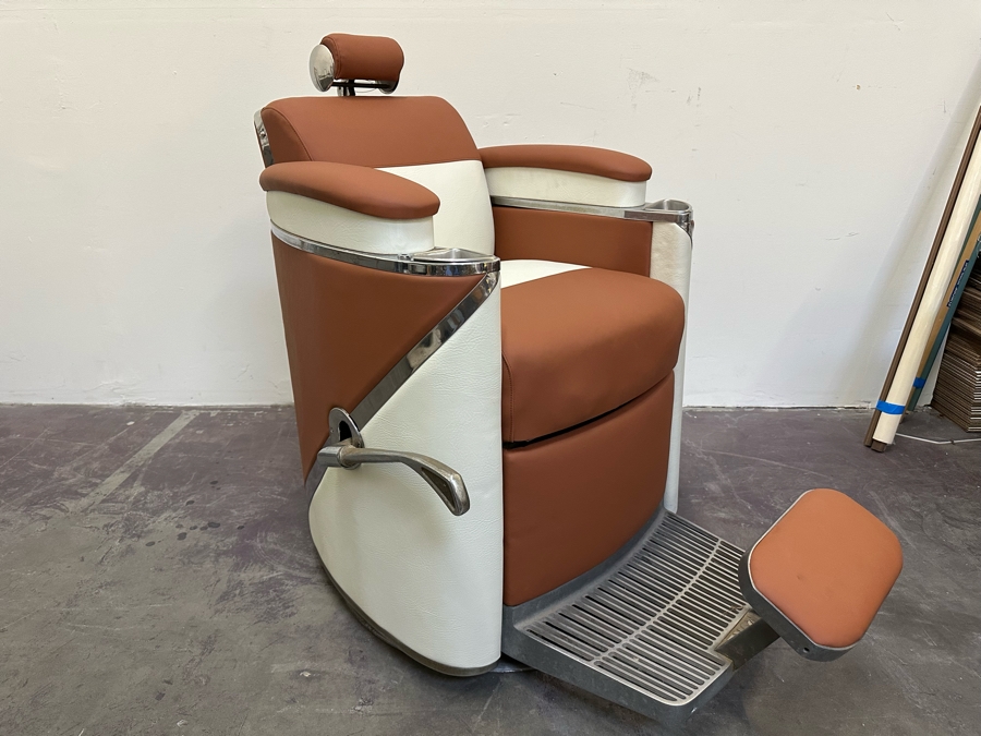 Koken 1950's Restored Presidential Barber Chair 30W X 48D X 43H Estimate $4,000 [Photo 8]