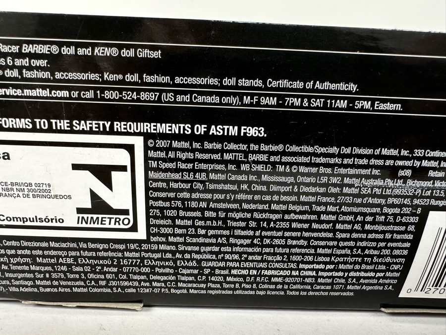 Mattel Barbie Speed Racer Barbie Doll And Ken Doll Pink Label 2007 M6592 [Photo 10]