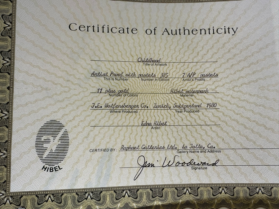 Edna Hibel (1917-2015, American) Folio Of Four Hand Signed Artist Proof And Pastels Prints 12.5 X 19.5 Plus Hand Signed Book A Celebration Of Life By Theodore Plotkin Signed By Theodore Plotkin And Edna Hibel - See Photos [Photo 19]