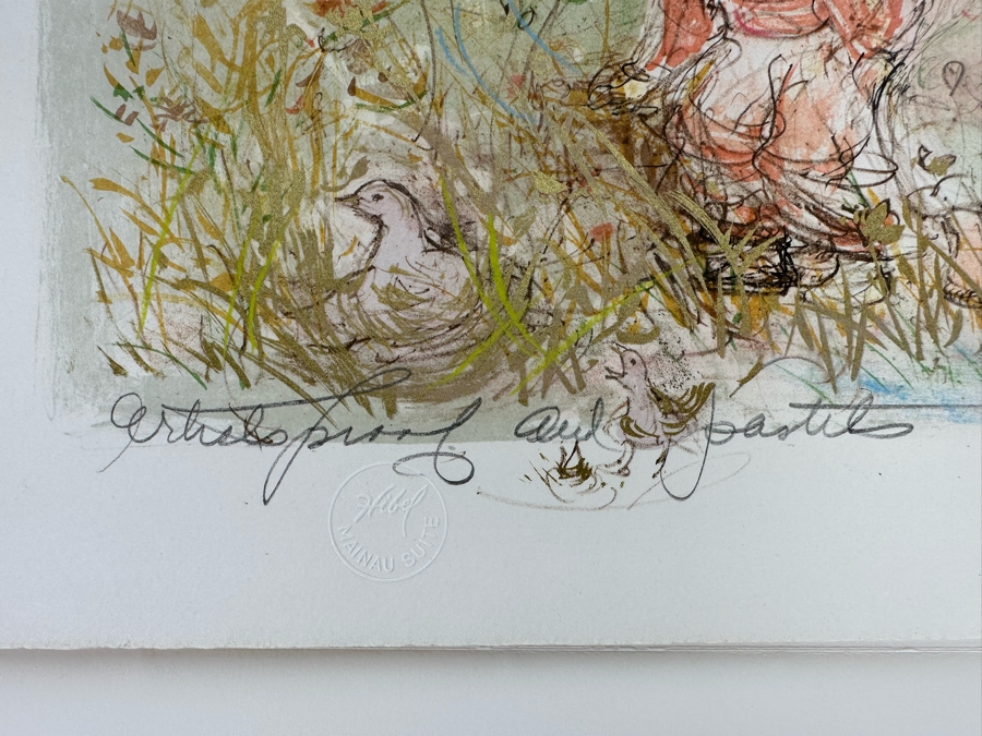 Edna Hibel (1917-2015, American) Folio Of Four Hand Signed Artist Proof And Pastels Prints 12.5 X 19.5 Plus Hand Signed Book A Celebration Of Life By Theodore Plotkin Signed By Theodore Plotkin And Edna Hibel - See Photos [Photo 33]