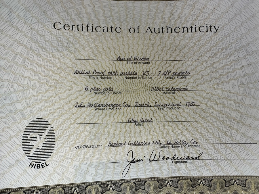 Edna Hibel (1917-2015, American) Folio Of Four Hand Signed Artist Proof And Pastels Prints 12.5 X 19.5 Plus Hand Signed Book A Celebration Of Life By Theodore Plotkin Signed By Theodore Plotkin And Edna Hibel - See Photos [Photo 20]