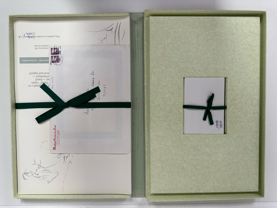 Edna Hibel (1917-2015, American) Folio Of Four Hand Signed Artist Proof And Pastels Prints 12.5 X 19.5 Plus Hand Signed Book A Celebration Of Life By Theodore Plotkin Signed By Theodore Plotkin And Edna Hibel - See Photos [Photo 3]