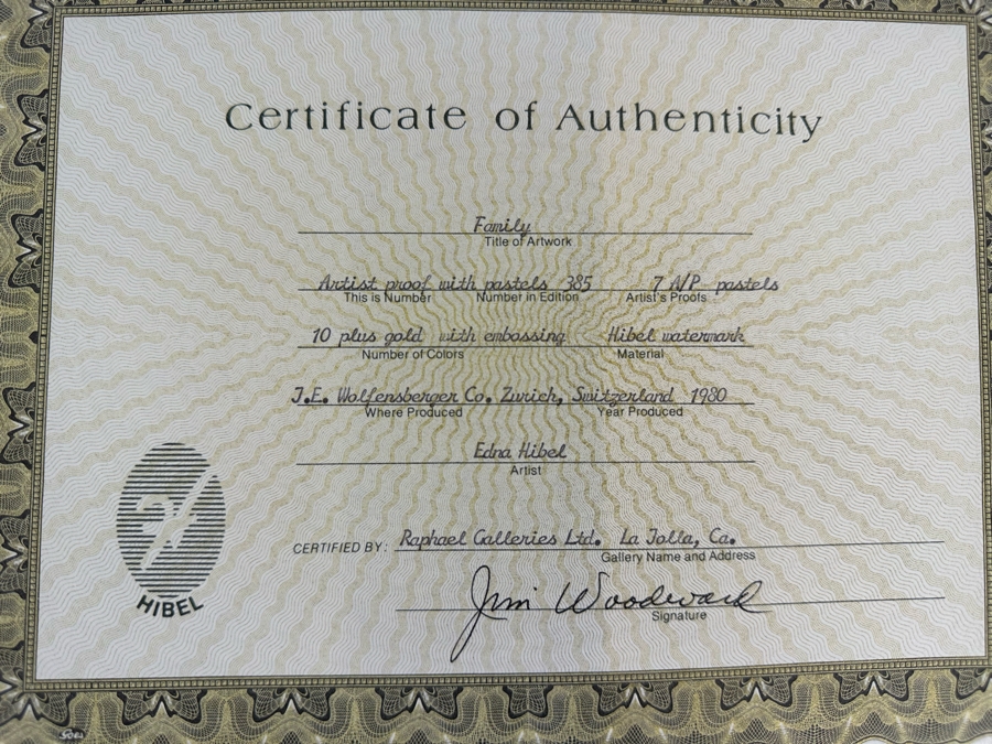 Edna Hibel (1917-2015, American) Folio Of Four Hand Signed Artist Proof And Pastels Prints 12.5 X 19.5 Plus Hand Signed Book A Celebration Of Life By Theodore Plotkin Signed By Theodore Plotkin And Edna Hibel - See Photos [Photo 17]