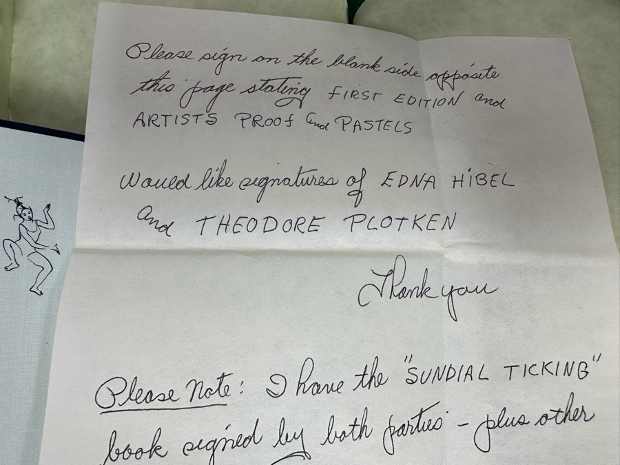 Edna Hibel (1917-2015, American) Folio Of Four Hand Signed Artist Proof And Pastels Prints 12.5 X 19.5 Plus Hand Signed Book A Celebration Of Life By Theodore Plotkin Signed By Theodore Plotkin And Edna Hibel - See Photos [Photo 7]