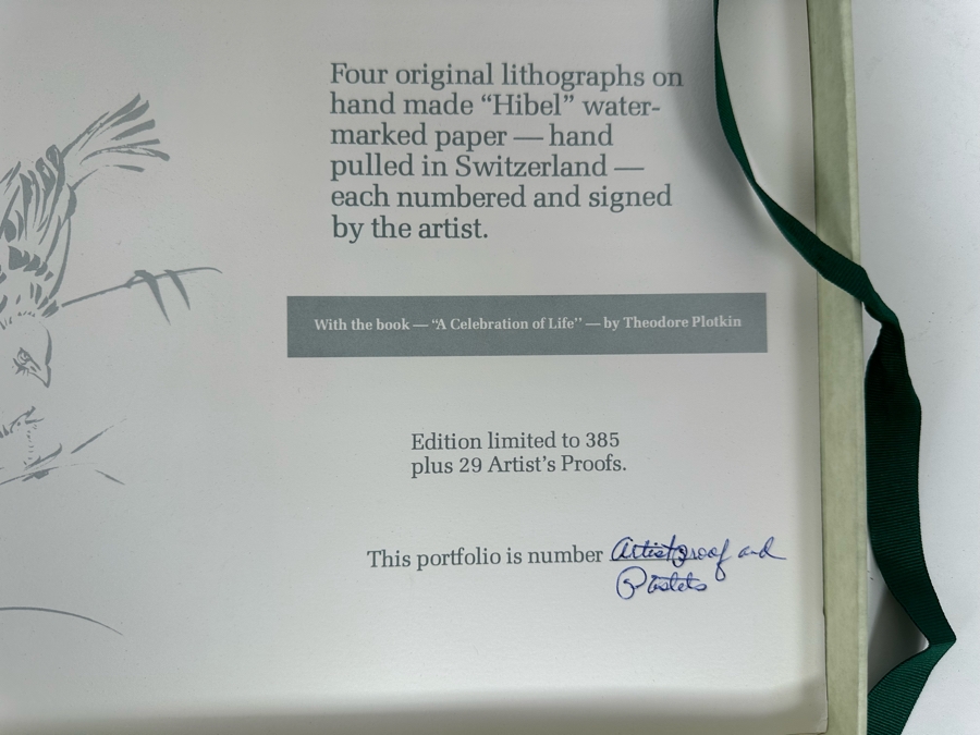 Edna Hibel (1917-2015, American) Folio Of Four Hand Signed Artist Proof And Pastels Prints 12.5 X 19.5 Plus Hand Signed Book A Celebration Of Life By Theodore Plotkin Signed By Theodore Plotkin And Edna Hibel - See Photos [Photo 23]