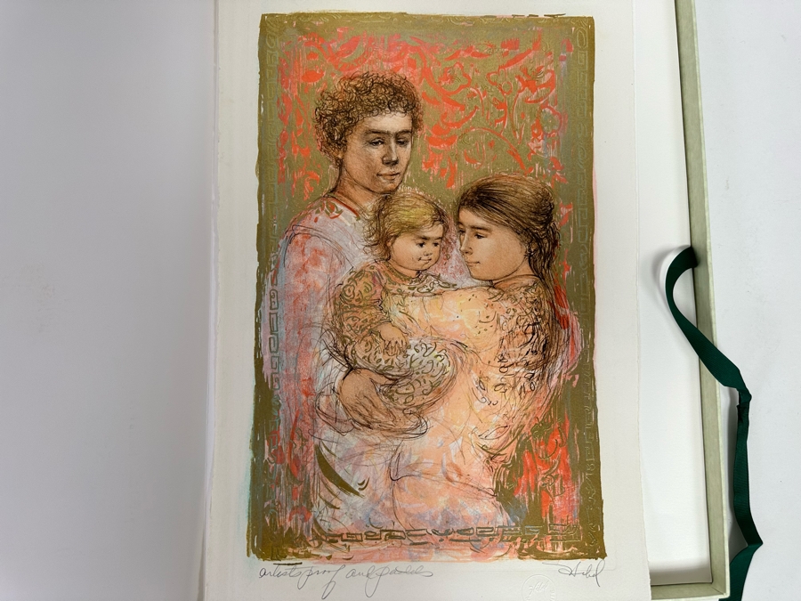 Edna Hibel (1917-2015, American) Folio Of Four Hand Signed Artist Proof And Pastels Prints 12.5 X 19.5 Plus Hand Signed Book A Celebration Of Life By Theodore Plotkin Signed By Theodore Plotkin And Edna Hibel - See Photos [Photo 27]