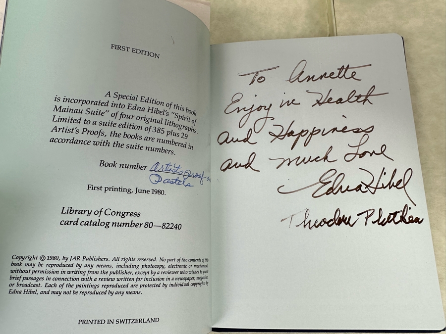 Edna Hibel (1917-2015, American) Folio Of Four Hand Signed Artist Proof And Pastels Prints 12.5 X 19.5 Plus Hand Signed Book A Celebration Of Life By Theodore Plotkin Signed By Theodore Plotkin And Edna Hibel - See Photos [Photo 10]