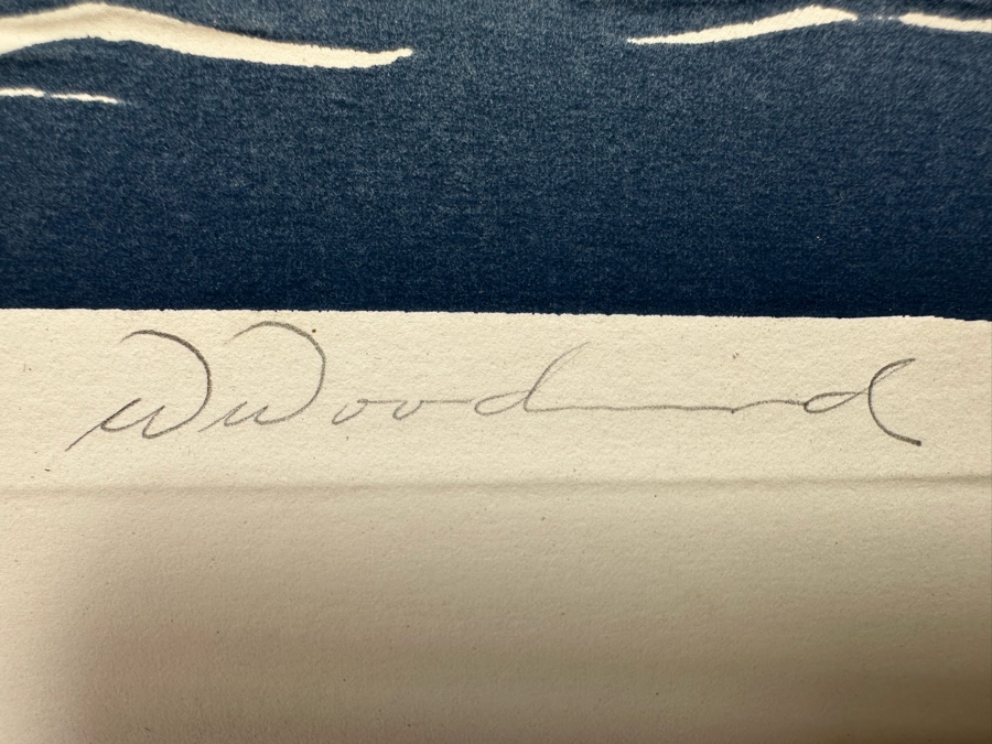 Limited Edition Signed Sailing Embossed Serigraph By Warren Woodward Titled 'Rounding The Marker' 41 X 23 [Photo 5]