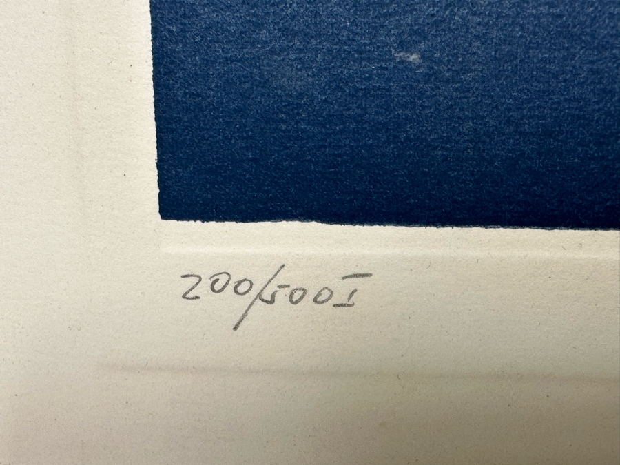 Limited Edition Signed Sailing Embossed Serigraph By Warren Woodward Titled 'Rounding The Marker' 41 X 23 [Photo 7]