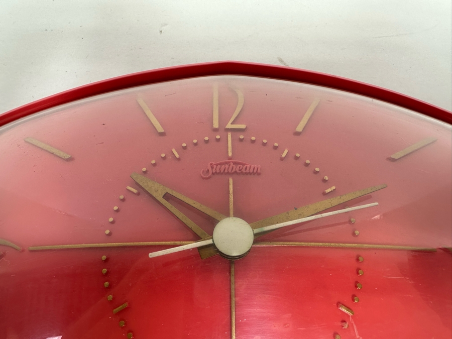 Mid-Century Sunbeam Electric Wall Clock Model A002 9.5 X 6.5 [Photo 6]