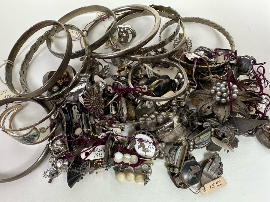 Over 1lb Of Sterling Silver Jewelry (Siam / Mexican) 464g - See Photos [Photo 2]