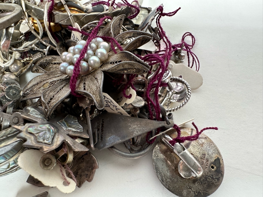 Over 1lb Of Sterling Silver Jewelry (Siam / Mexican) 464g - See Photos [Photo 9]