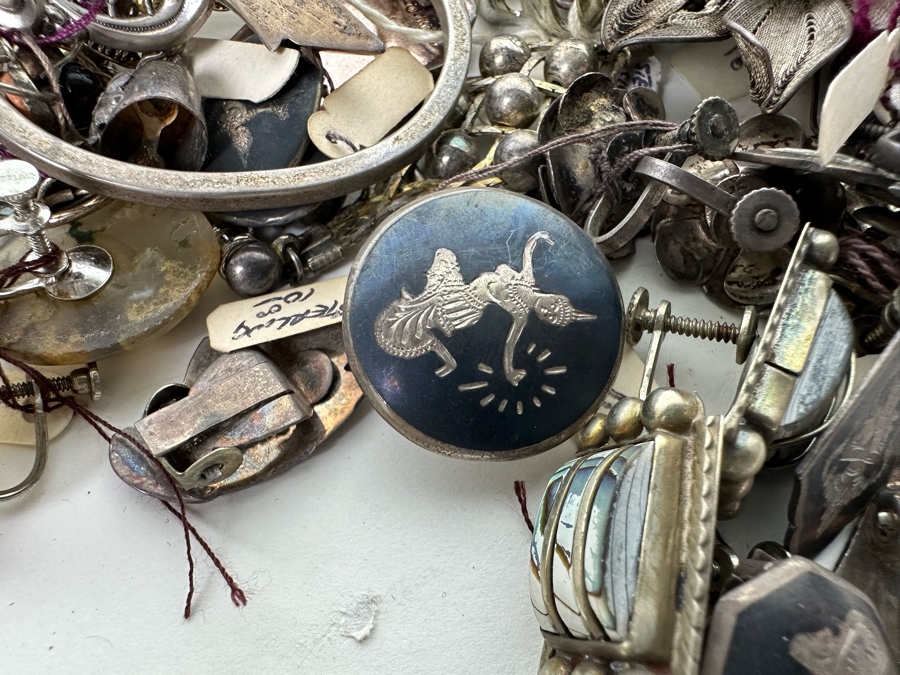 Over 1lb Of Sterling Silver Jewelry (Siam / Mexican) 464g - See Photos [Photo 21]