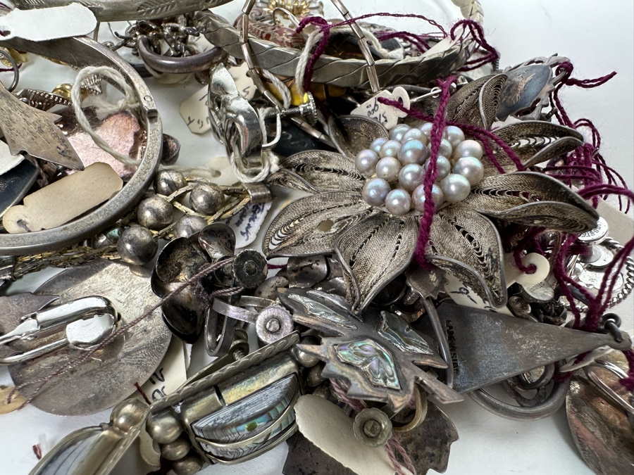 Over 1lb Of Sterling Silver Jewelry (Siam / Mexican) 464g - See Photos [Photo 19]