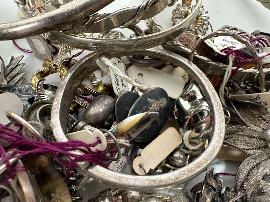 Over 1lb Of Sterling Silver Jewelry (Siam / Mexican) 464g - See Photos [Photo 11]