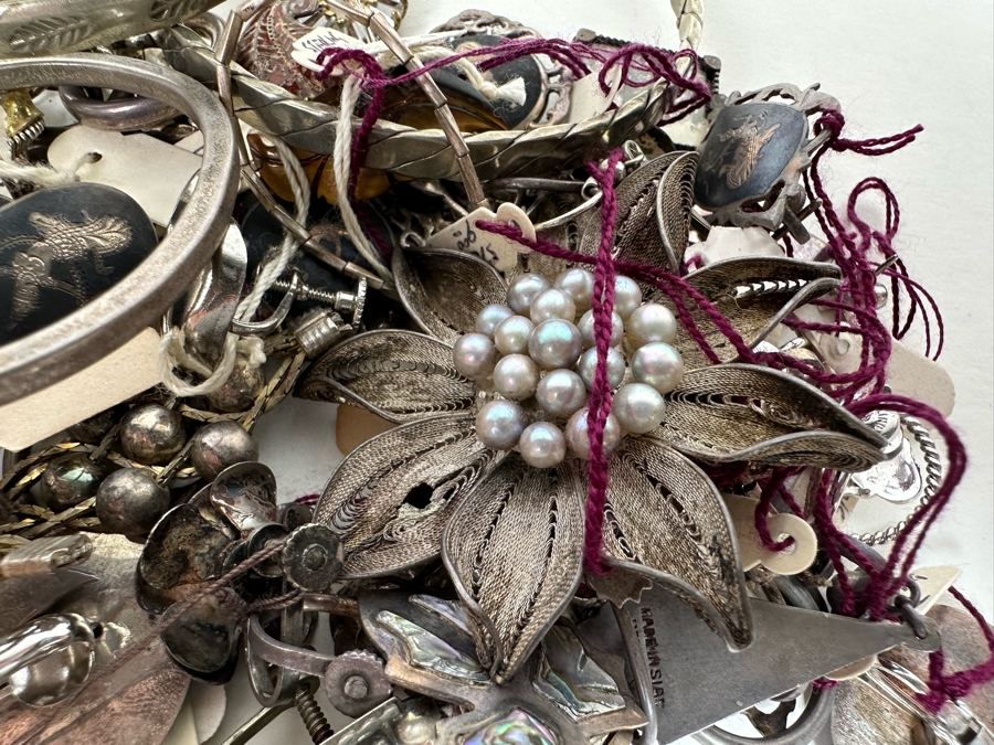 Over 1lb Of Sterling Silver Jewelry (Siam / Mexican) 464g - See Photos [Photo 10]