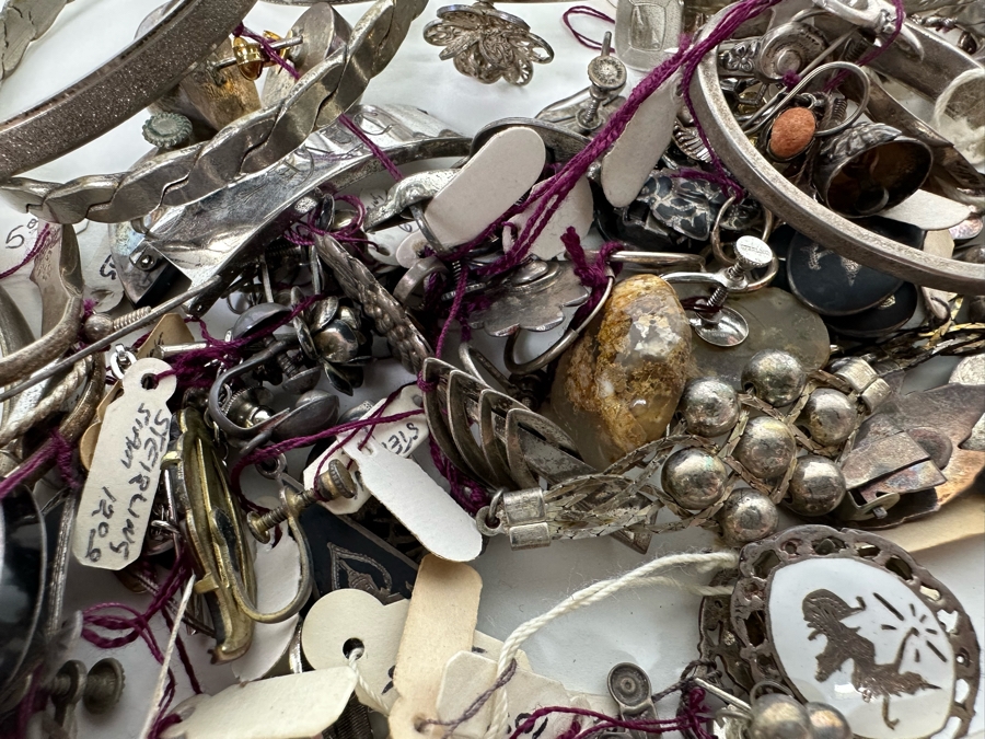 Over 1lb Of Sterling Silver Jewelry (Siam / Mexican) 464g - See Photos [Photo 17]