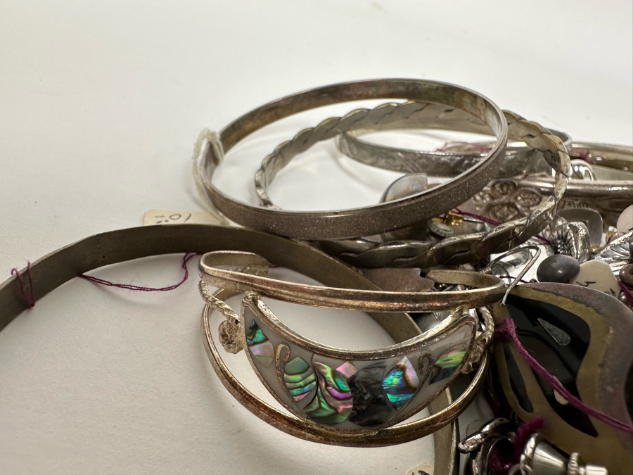 Over 1lb Of Sterling Silver Jewelry (Siam / Mexican) 464g - See Photos [Photo 16]
