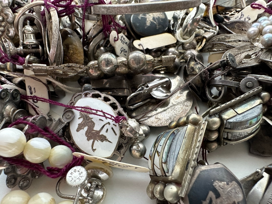 Over 1lb Of Sterling Silver Jewelry (Siam / Mexican) 464g - See Photos [Photo 7]