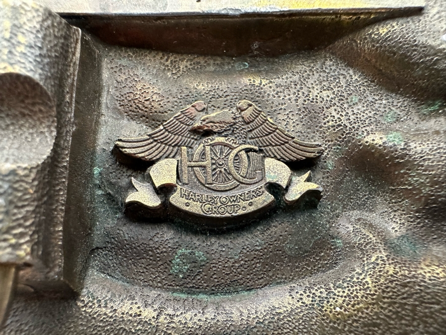Harley-Davidson Owners Group Belt Buckle 1993 And Harley-Davidson Motorcycle License Plate Frame 7 X 6 [Photo 8]