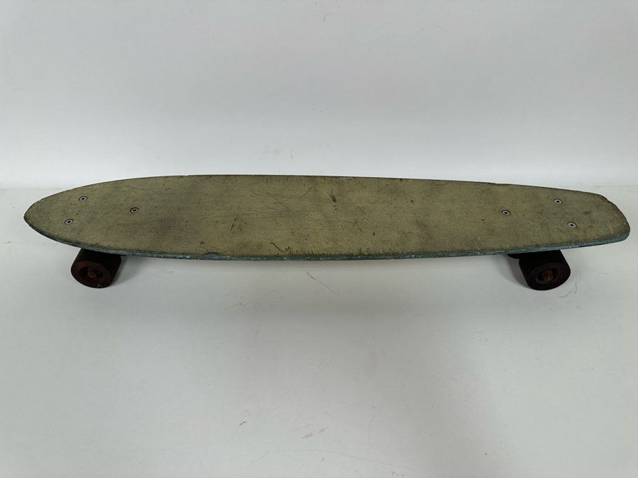 Vintage BAHNE Fiberglass Skateboard With Cadillac Wheels 26.5L