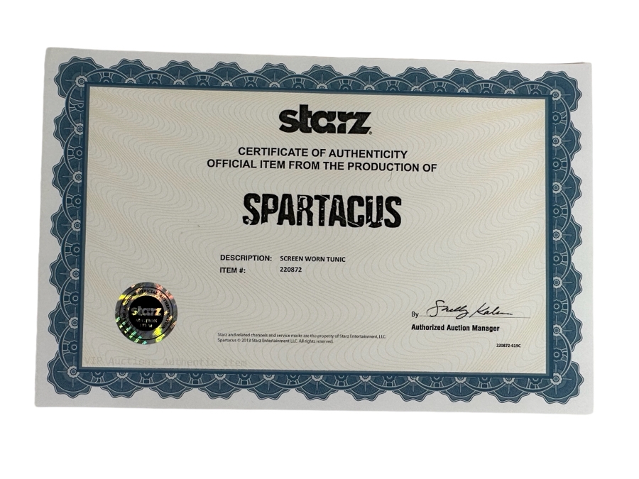 Spartacus Movie Prop Tunic With Cert 16W X 19H X 12D [Photo 20]