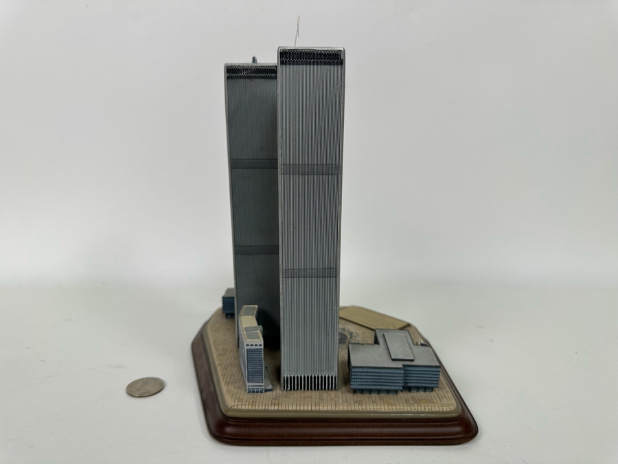 Twin Towers Commemorative Sculpture By The Danbury Mint With Cert 10W X 7D X 9H [Photo 9]