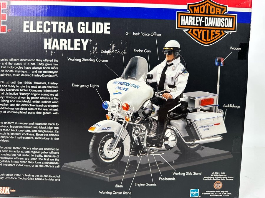New In Box G.I. Joe Electra Glide Harley NYC Motorcycle Police Officer Cop Hasbro 17W X 8D X 12H [Photo 14]