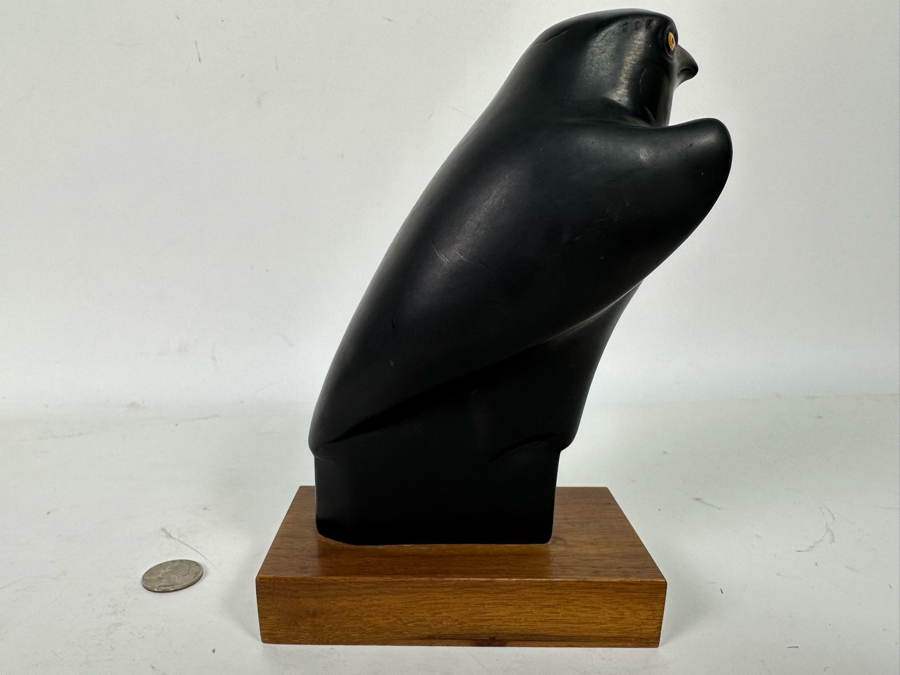 Vintage 1955 Alva Museum Replica Horus Falcon Bird Statue Reproduced From The Original At The Louvre In Paris 8H [Photo 7]