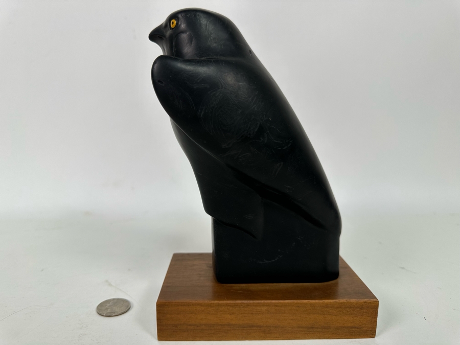 Vintage 1955 Alva Museum Replica Horus Falcon Bird Statue Reproduced From The Original At The Louvre In Paris 8H [Photo 4]