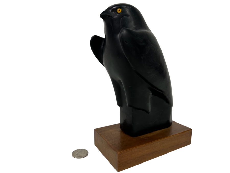 Vintage 1955 Alva Museum Replica Horus Falcon Bird Statue Reproduced From The Original At The Louvre In Paris 8H