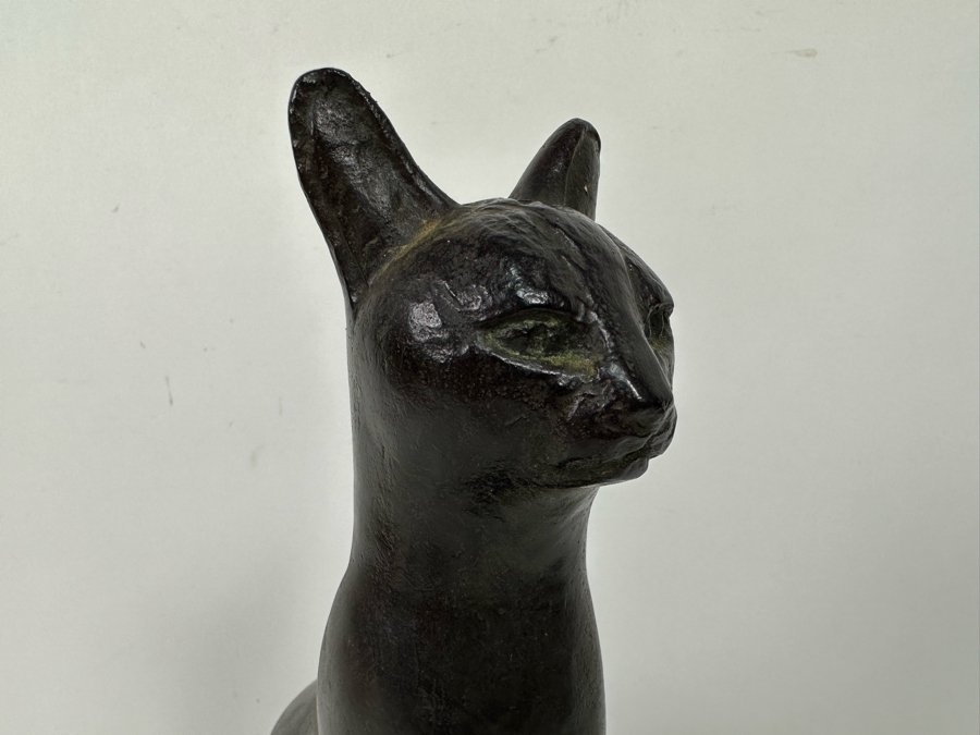 Vintage 1965 Austion Productions Egyptian Cat Goddess Bastet Sculpture 12H [Photo 4]