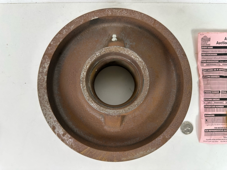 Vintage Rampage Roller Coaster Metal Road Wheel From The 2017 Preseravation 9W X 4.5H [Photo 3]