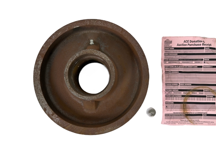 Vintage Rampage Roller Coaster Metal Road Wheel From The 2017 Preseravation 9W X 4.5H