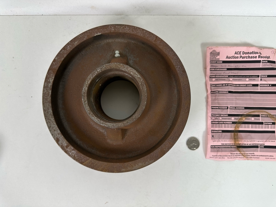 Vintage Rampage Roller Coaster Metal Road Wheel From The 2017 Preseravation 9W X 4.5H [Photo 2]