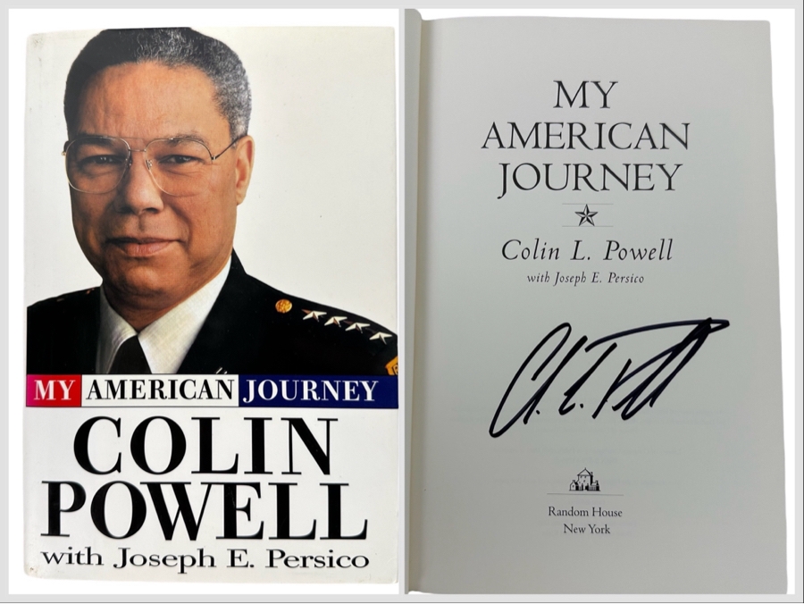 Signed First Edition Hardcover Book 1995 My American Journey Signed By Colin Powell