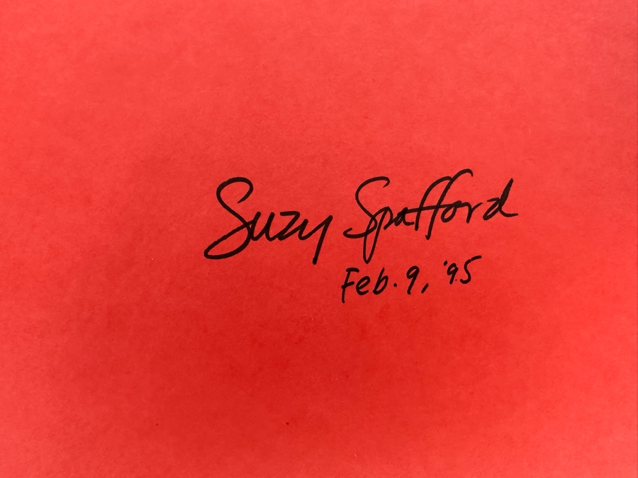Signed Suzy Spafford Hardcover Children's Book Alphabetical Soup Plus Signed Suzy's Zoo 1997 Pocket Calendar [Photo 6]