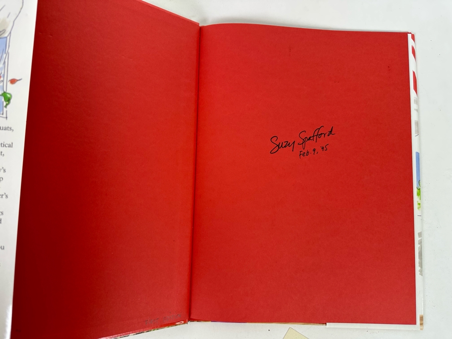 Signed Suzy Spafford Hardcover Children's Book Alphabetical Soup Plus Signed Suzy's Zoo 1997 Pocket Calendar [Photo 5]
