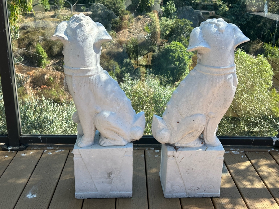 Pair Of Decorative Resin Foo Dog Sculptures  [Photo 9]