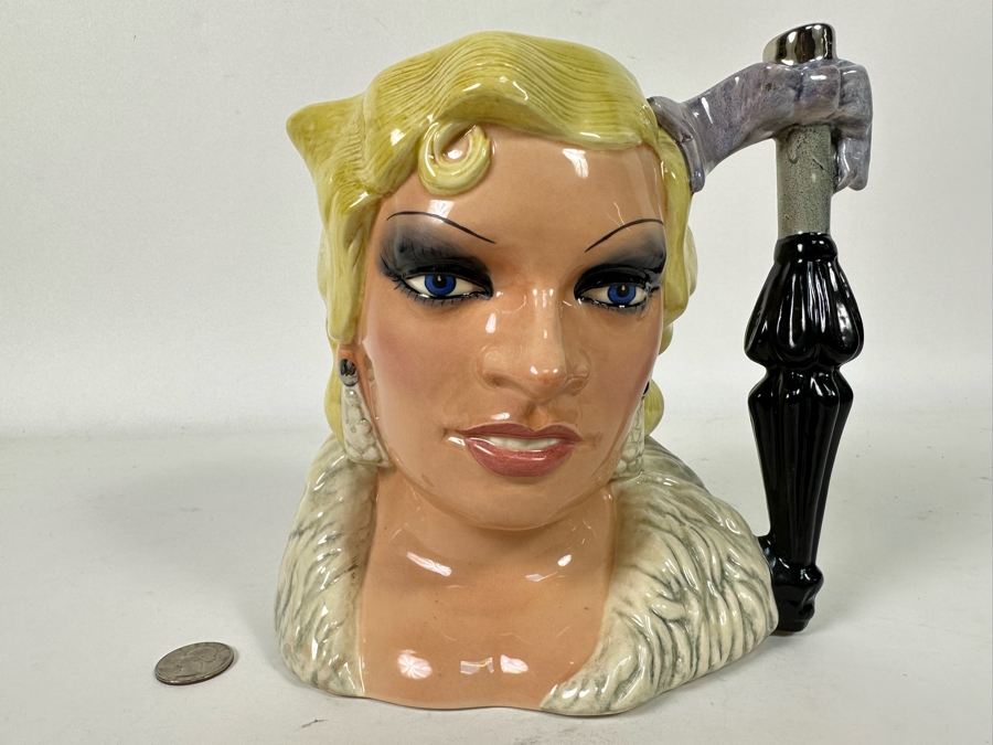 Royal Doulton The Celebrity Collection Character Jug Of Mae West 1982 D 6688 7.5H [Photo 2]