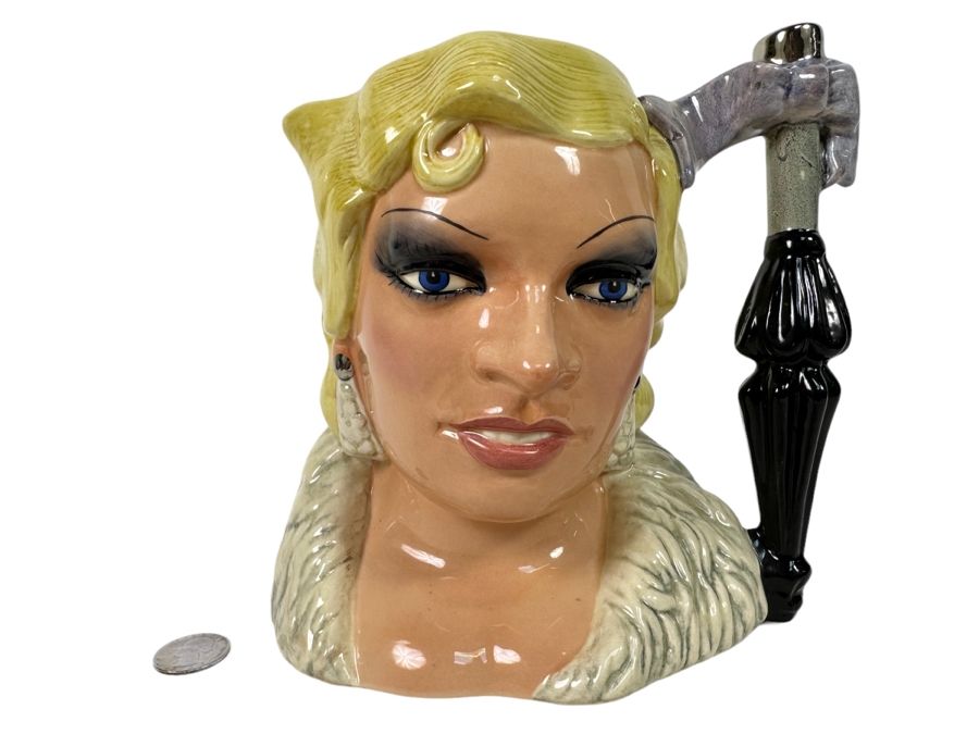 Royal Doulton The Celebrity Collection Character Jug Of Mae West 1982 D 6688 7.5H
