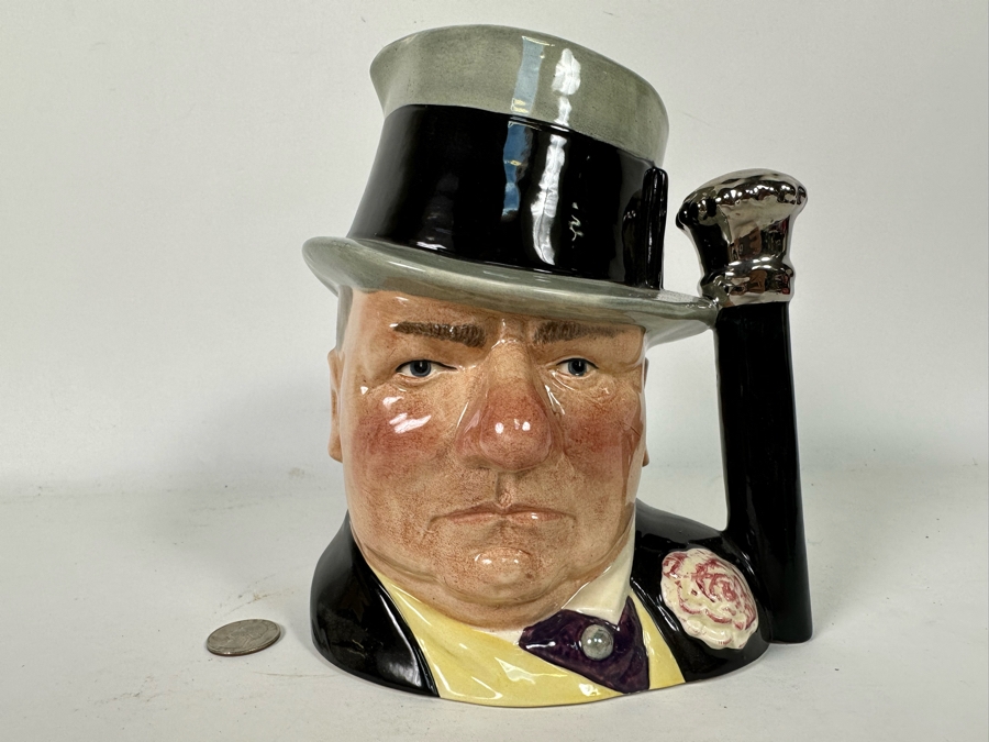 Royal Doulton The Celebrity Collection Character Jug Of W.C. Fields 1982 D 6674 7.5H [Photo 3]