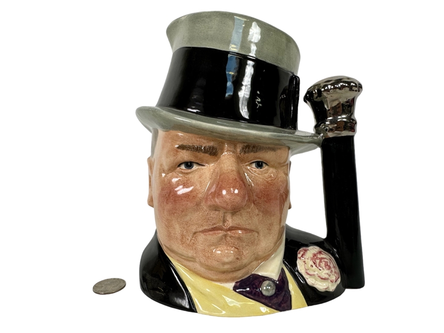 Royal Doulton The Celebrity Collection Character Jug Of W.C. Fields 1982 D 6674 7.5H