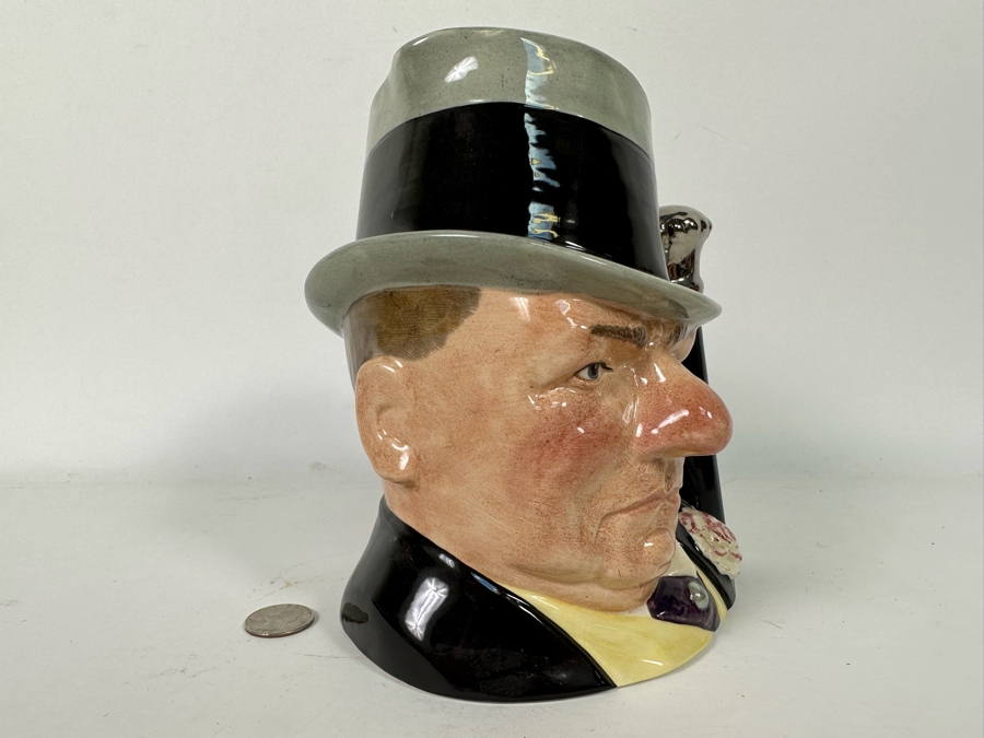 Royal Doulton The Celebrity Collection Character Jug Of W.C. Fields 1982 D 6674 7.5H [Photo 4]