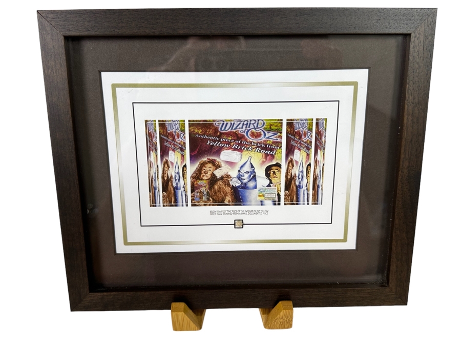 Framed Authentic Piece Of The Brick From The Yellow Brick Road Featured In The Movie Wizard Of Oz 10 X 8.5 [Photo 2]