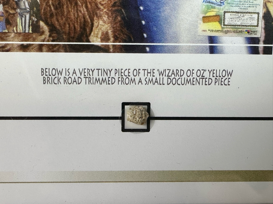 Framed Authentic Piece Of The Brick From The Yellow Brick Road Featured In The Movie Wizard Of Oz 10 X 8.5 [Photo 4]
