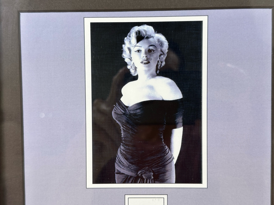 Limited Edition Swatch Of Fabric From A Dress Personally Worn By Marilyn Monroe Numbered 5 Of 25 Framed 10 X 12.5 [Photo 4]