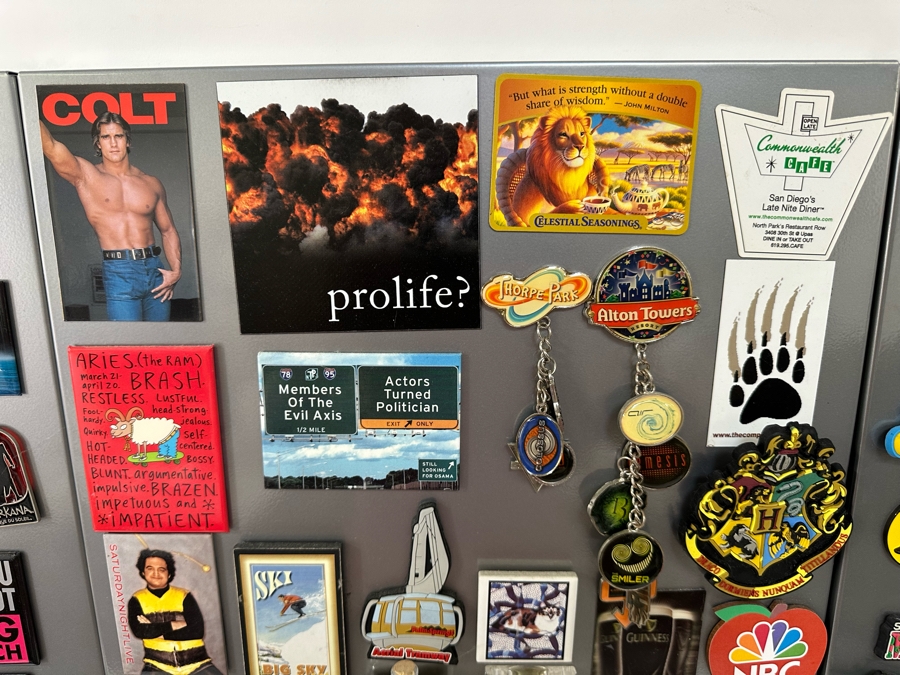 Huge Collection Of Amusement Theme Park / Theatre / Destination Magnets With Three Wall Magnet Boards 14.5 X 31 Each [Photo 11]