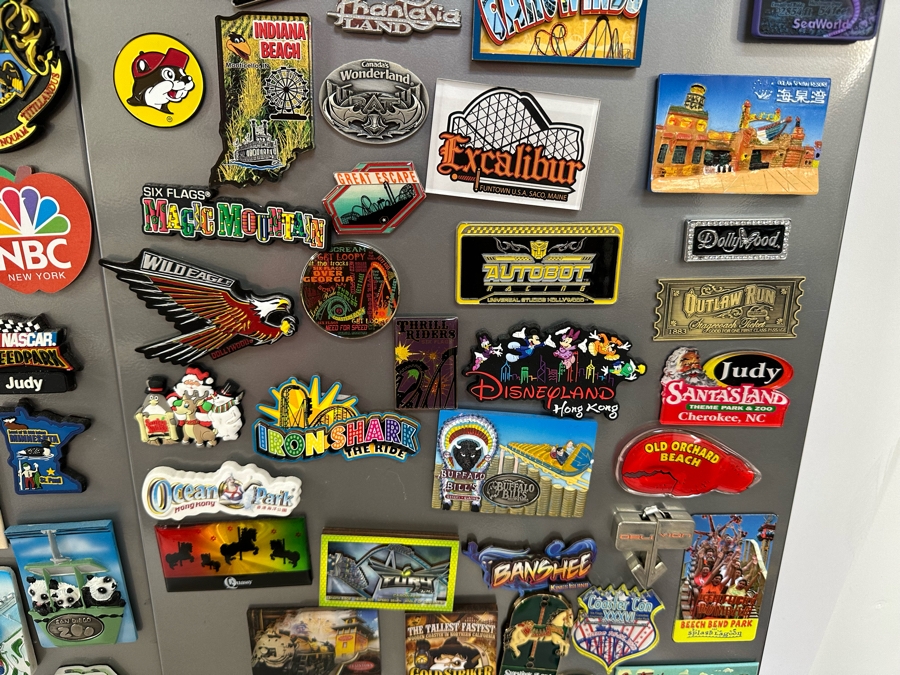 Huge Collection Of Amusement Theme Park / Theatre / Destination Magnets With Three Wall Magnet Boards 14.5 X 31 Each [Photo 6]